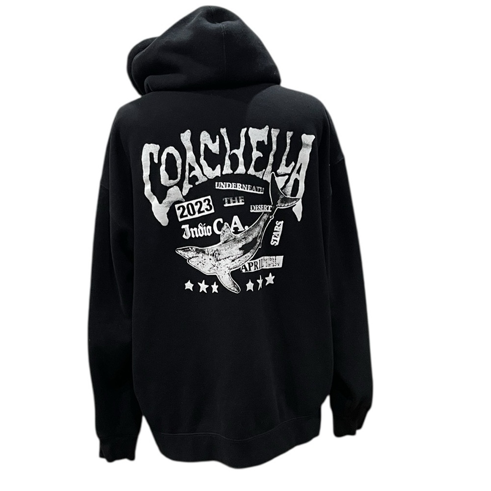 Coachella 2023 Underneath The Desert Stars Indio Graphic Full Zip Hoodie SZ XL